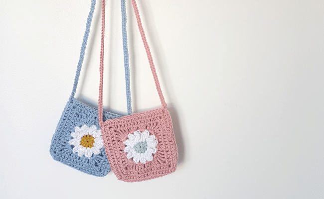 Daisy granny square bag tutorial