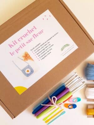 kit sac fleur en granny squares