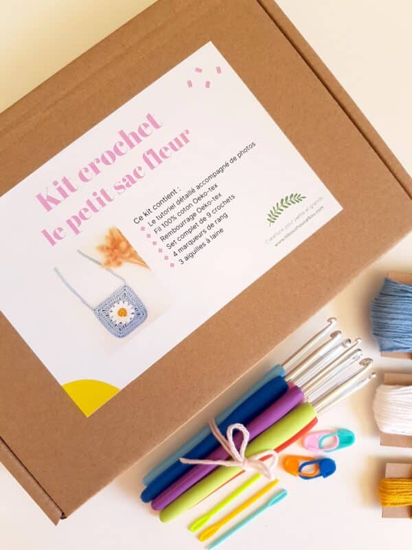 kit sac fleur en granny squares