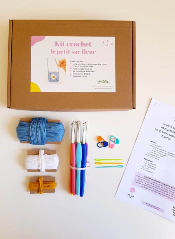 kit sac fleur en crochet
