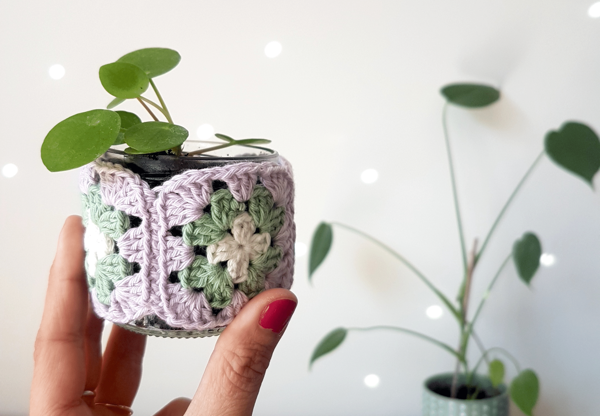 cache pot en granny square