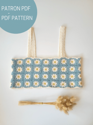 patron top en granny squares fleur