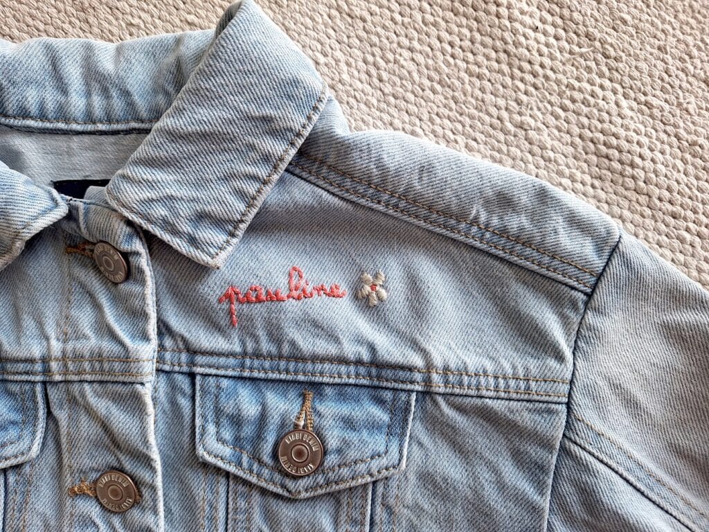 tuto broderie veste en jean