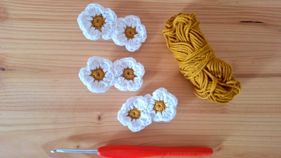 barrette fleur en crochet facile tuto