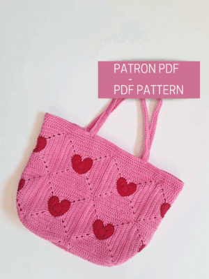tuto sac granny square coeurs