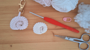 porte-clé ammonite en crochet