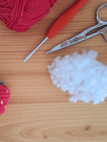 tuto porte-clé fraise en crochet